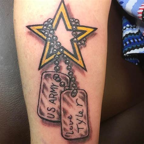 Inspirational Military Dog Tags Tattoos Designs References