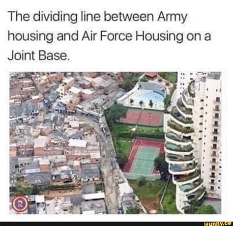 The Dividing Line Between Army Housing and Air Force Housing on a Joint