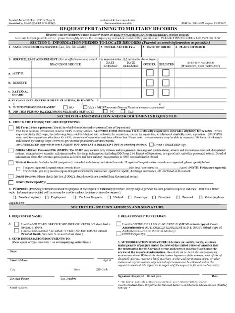 military form 180 download