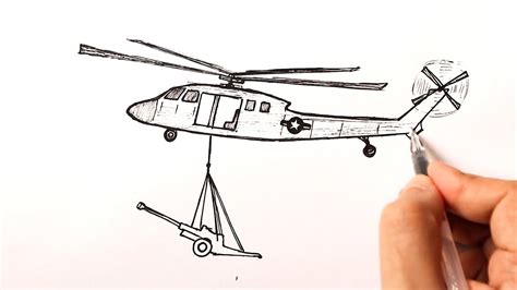 How to draw a Army Helicopter easy YouTube