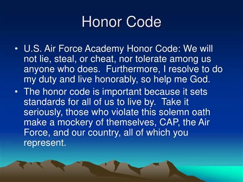 military honor code