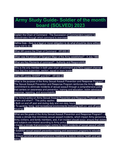 military programs army study guide