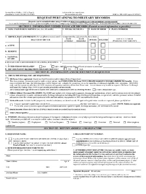 military standard form sf 180