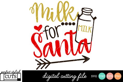 Milk For Santa Svg. Santa Svg. Christmas Svg. Hand Lettered. Etsy