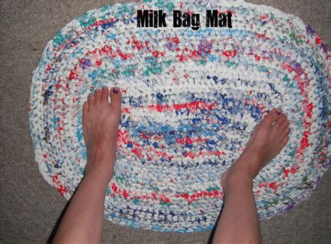 milk bag crochet mats