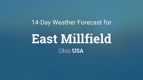 Millfield Ohio Weather