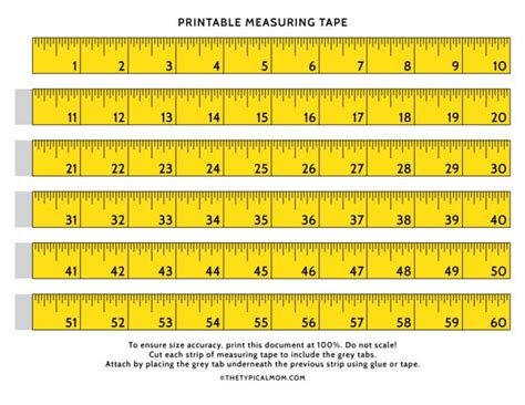 Millimeter Tape Measure Printable