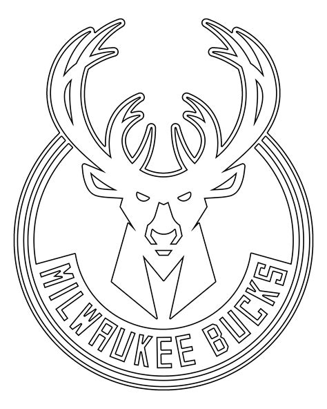 milwaukee bucks logo coloring page