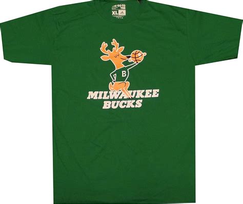 milwaukee bucks old logo t shirt