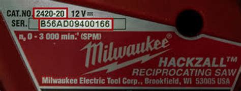 Milwaukee Drill Date Code