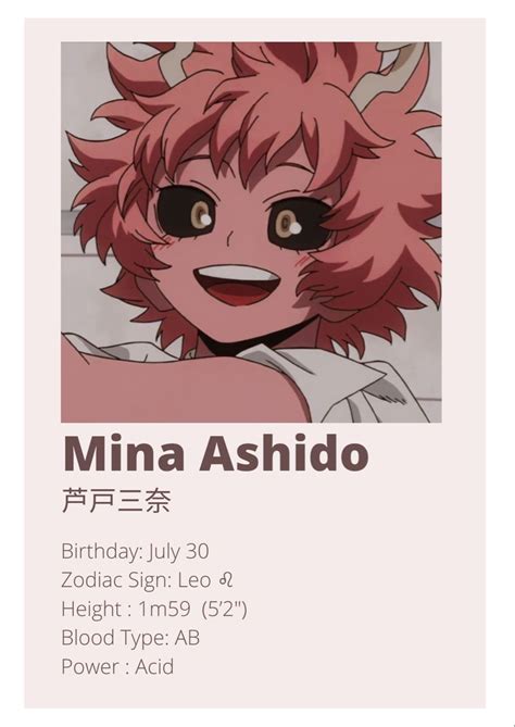mina ashido zodiac sign