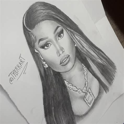 Free Minaj Sketch How To Draw Nicki Minaj With Pencil