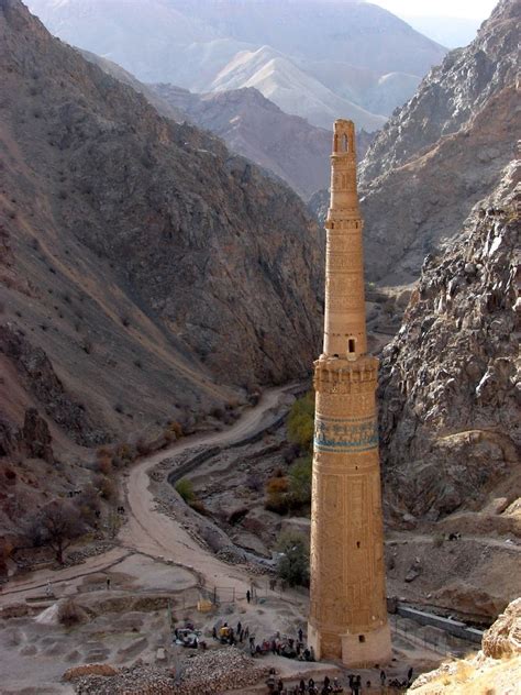 minaret of jam aerial view
