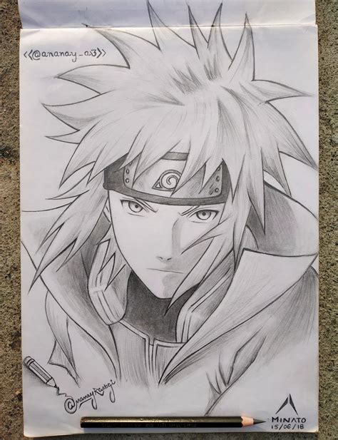 minato namikaze drawing