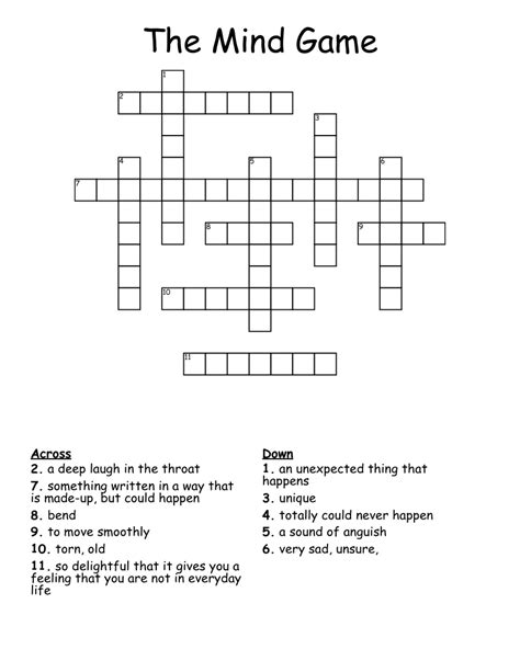mind games crossword