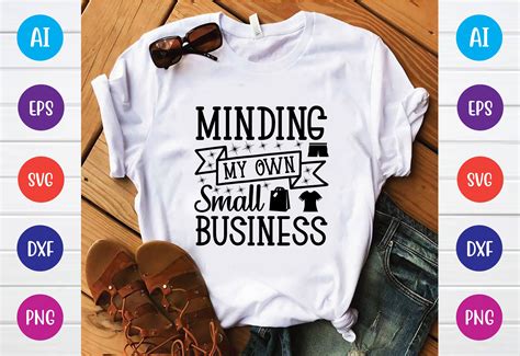 Minding My Own Small Business SVG PNG Mockup Included Paper, Party