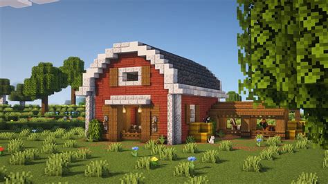 Minecraft Simple Barn for animals Ideas and Design