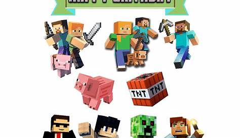 298+ Minecraft Cake Topper Cricut - Download Free SVG Cut Files and
