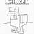 minecraft chicken coloring page