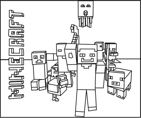 Minecraft Coloring Pages. Print Them For Free! 100 Pictures From the Game