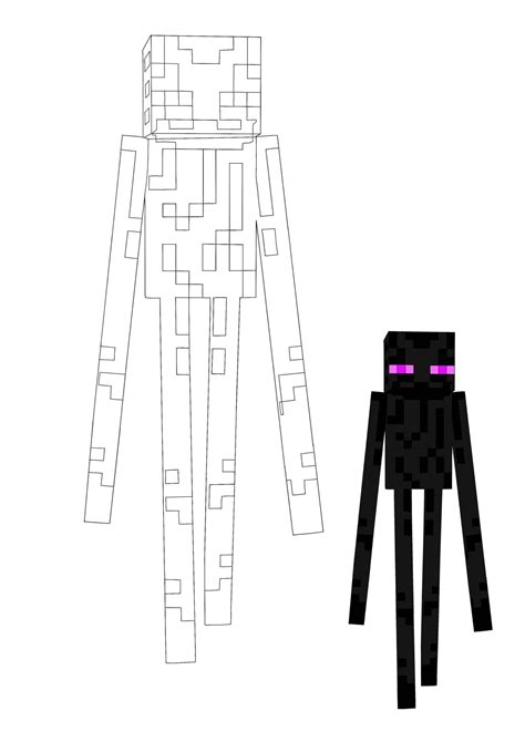 Print minecraft enderman coloring pages in 2021 Minecraft coloring