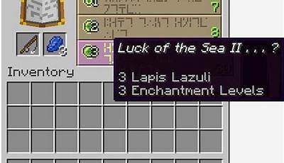 Minecraft Luck Of The Sea Enchantment