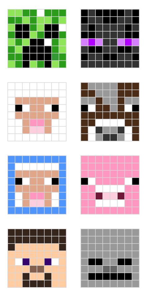 Pixel Art Blueprint Minecraft New 83 Minecraft Pixel Art Templates Hard
