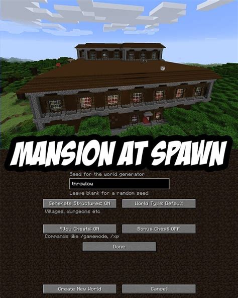 Minecraft Seed Map Mansion