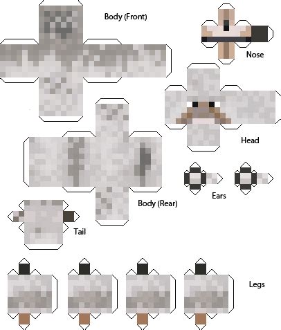 Minecraft 3D Printable Wolf