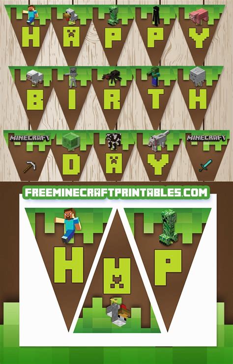 Minecraft Banner Birthday