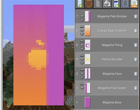 Minecraft Banner Enchanted Apple