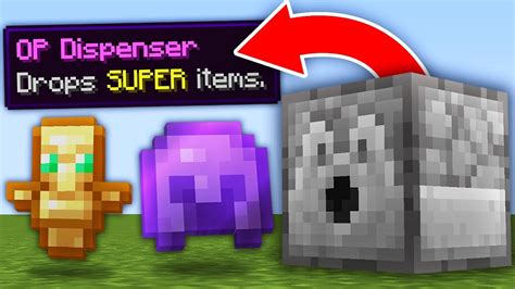 minecraft but dispensers drop op items