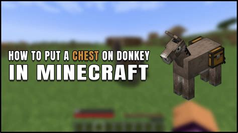 Minecraft Chest On Donkey