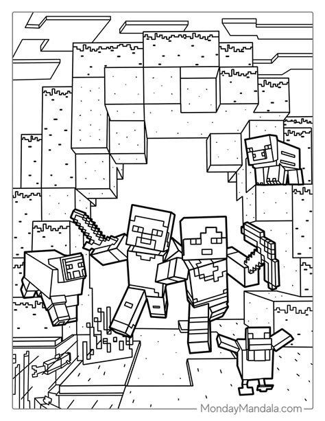 Minecraft Color Pages Printables