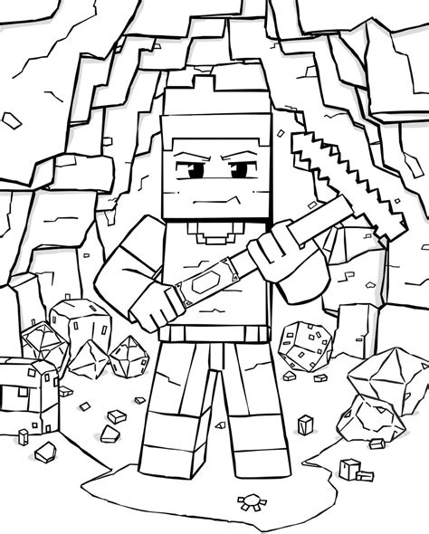 Minecraft Coloring Page Pirate