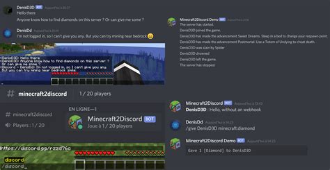 minecraft command discord server