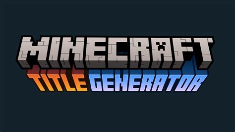 minecraft custom title generator