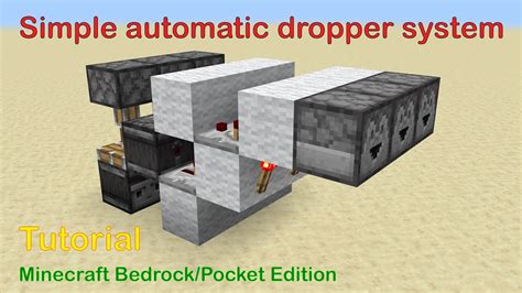 minecraft dropper bedrock tutorial
