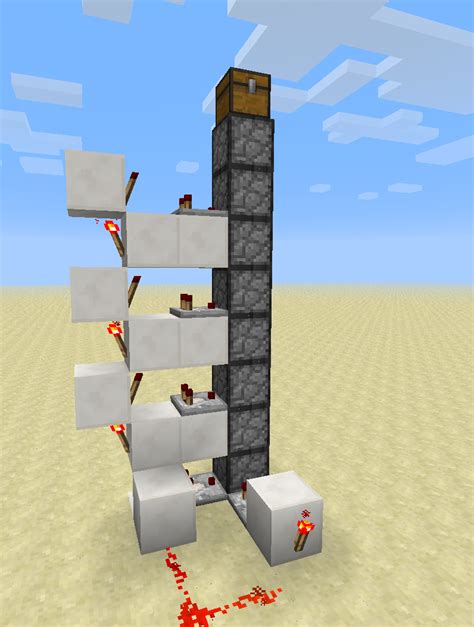 minecraft dropper elevator schematic
