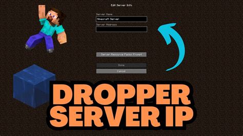 minecraft dropper server ip address