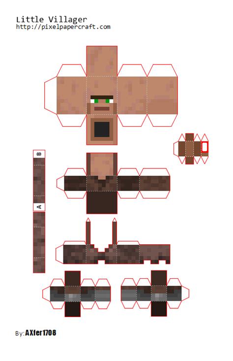 Minecraft Foldable Printables Villagers Papercraft