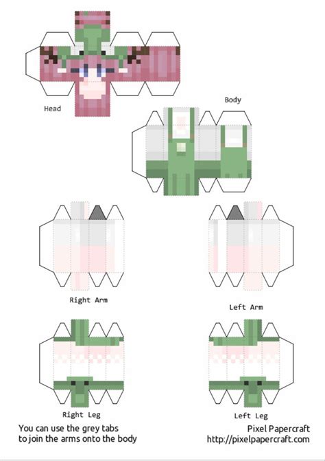 Minecraft Foldable Printables Witches Papercraft