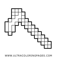 Minecraft Hoe Coloring Page