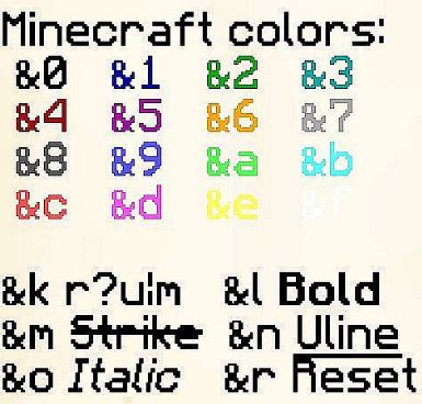 minecraft hypixel color codes