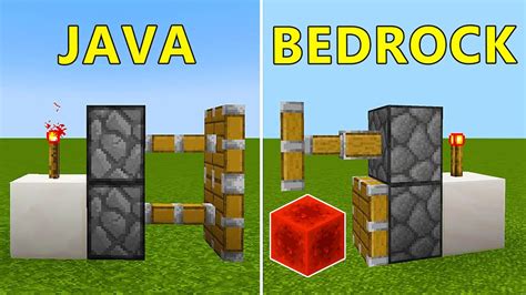 Minecraft Java Bedrock Redstone Differences