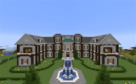 minecraft mansion schematic tutorial
