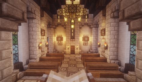 Minecraft Medieval Interior Design Radiance Church