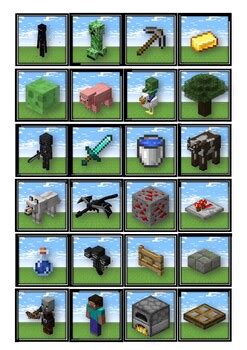 Minecraft Memory Game Printables