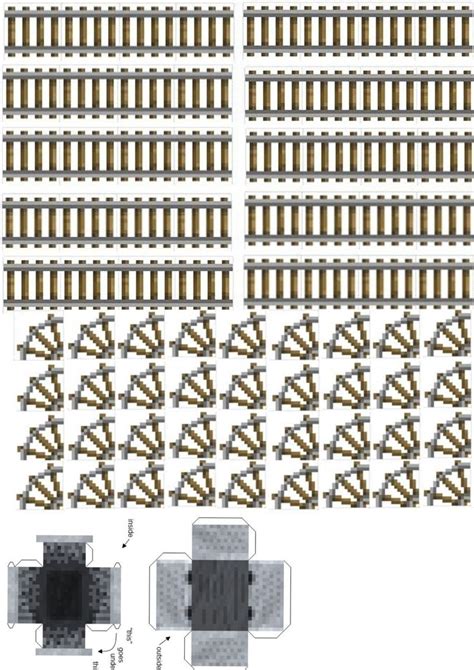 Minecraft Minecart Rail Printable