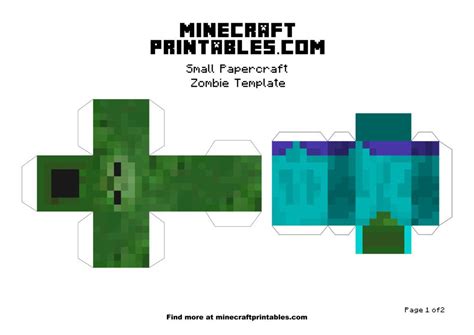 Minecraft Printable Crafts + Zombie